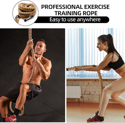 GSE Games & Sports Expert Gym Sisal Climbing Rope, Heavy Workout Rope for Indoor/Outdoor Workouts
