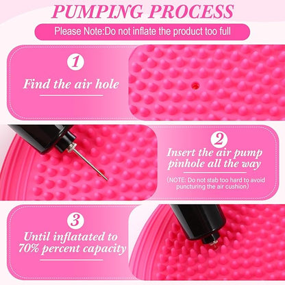Libima 4 Pcs Wiggle Seat Inflated Wobble Cushion for Sensory Kid 13 Inches Balance Disc Flexible