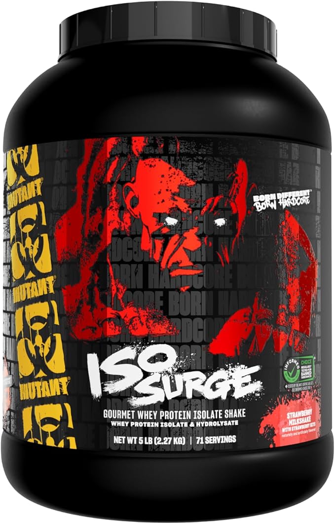 Mutant ISO Surge Whey Protein Isolate Powder Acts Fast to Help Recover, Build Muscle, Bulk and