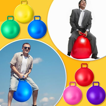Lewtemi 6 Pcs Hopper Ball Carnival Outdoor Games 22 Inch 29 Inch Jumping Hopping Inflatable