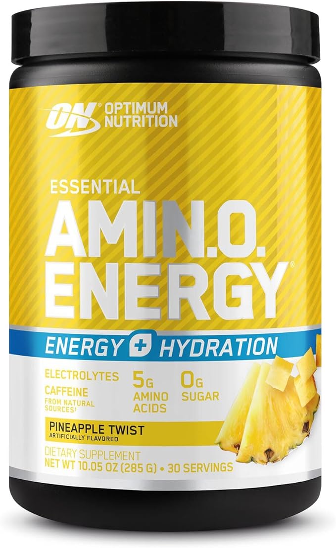 Optimum Nutrition Amino Energy Powder Plus Hydration, with BCAA, Electrolytes, and Caffeine