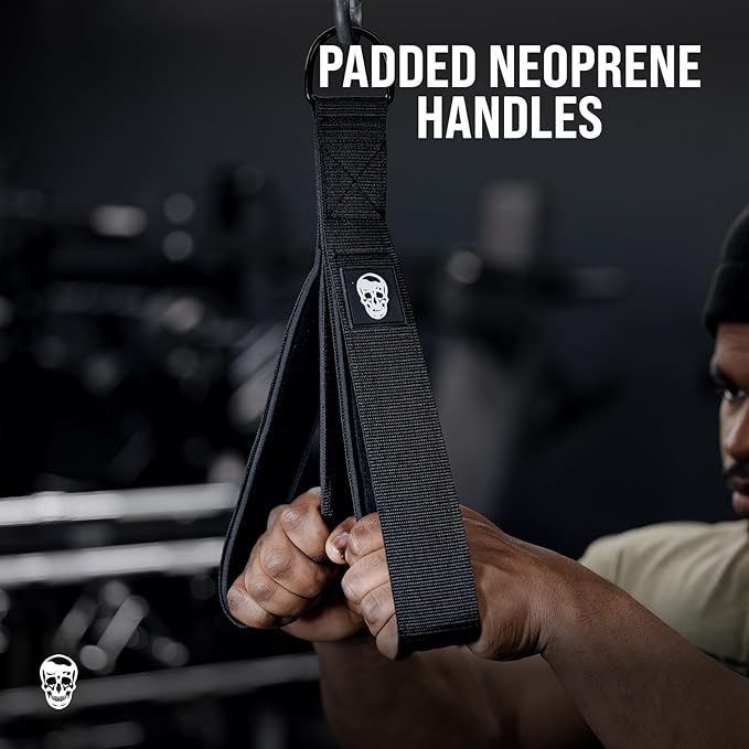 Gymreapers Tricep Rope Cable Attachment - Multi-Workout Tricep Pull Down Cable Attachment - Perfect