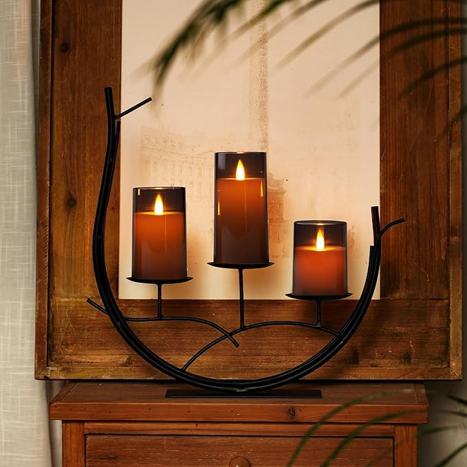 Homemory Realistic Flickering Flameless Candles Battery Operated, LED Fake Electric Candles with