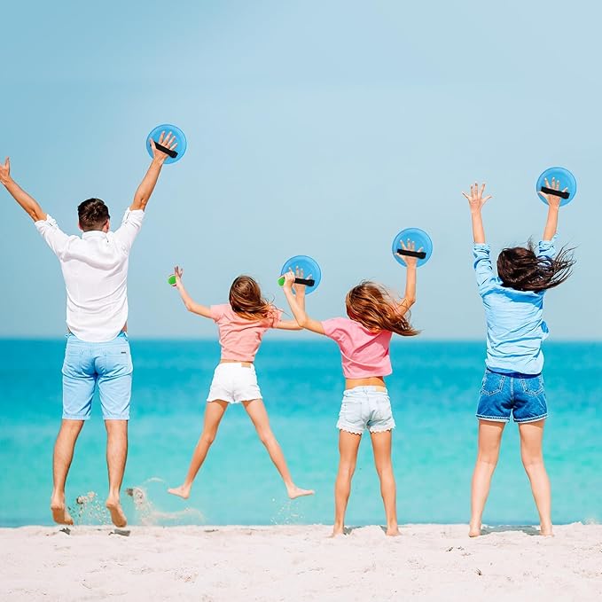 Ayeboovi Kids Toys Toss and Catch Ball Set with 6 Paddles 3 Balls Outdoor Games for Kids Beach Pool