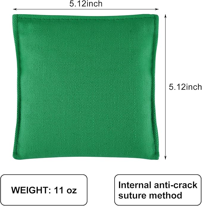 Set of 8 Regulation Cornhole Bags Double Sided, Weather Resistant Bean Bags for Cornhole Toss Game