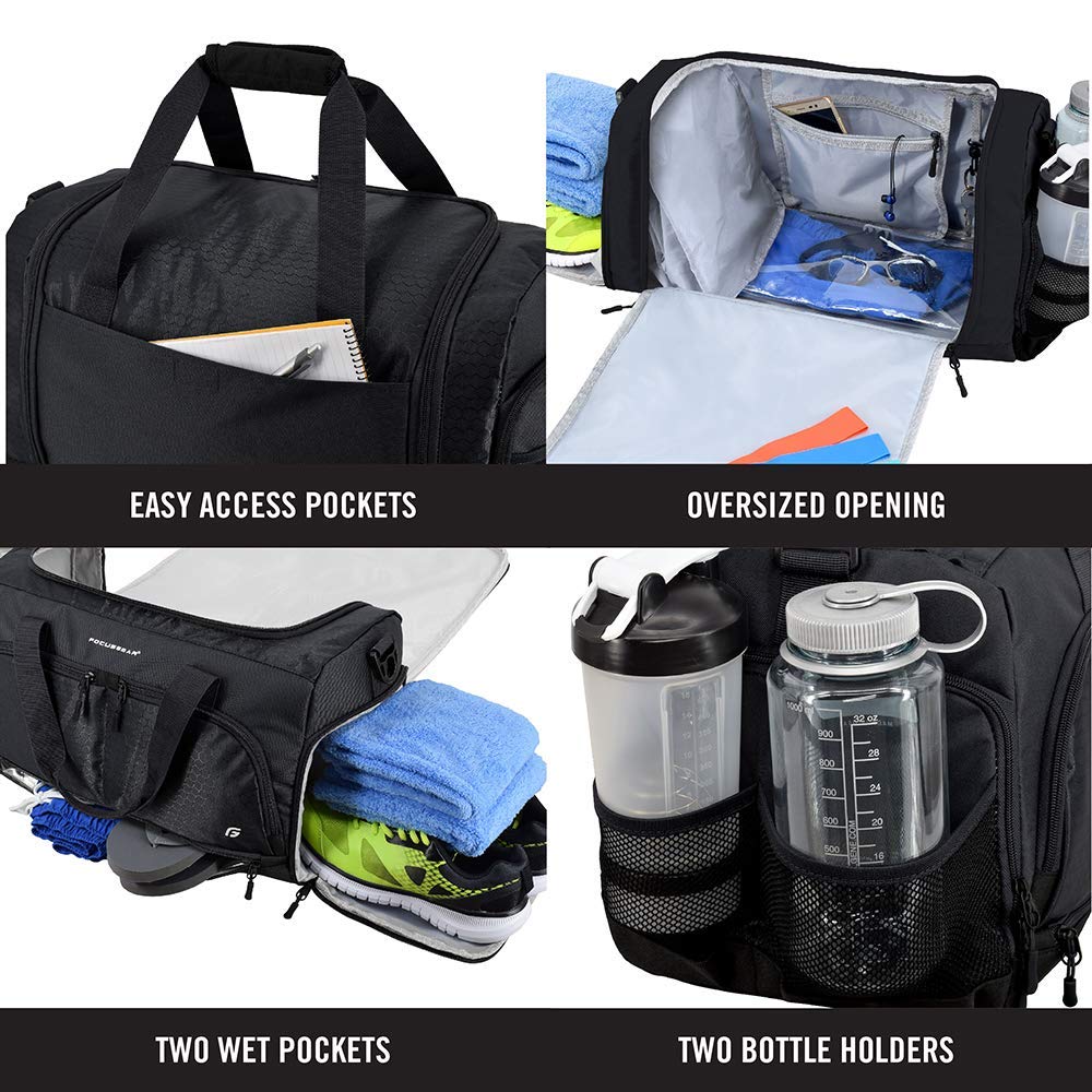 Ultimate Gym Bag 2.0: The Durable Crowdsource Designed Duffel Bag with 10 Optimal Compartments