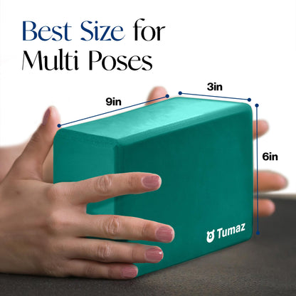 Tumaz Non-Slip Yoga Blocks，High-Density EVA Foam 2 Pack for Yoga & Pilates