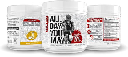 5% Nutrition Rich Piana AllDayYouMay BCAA Powder | Premium Intra & Post Workout Amino Acids