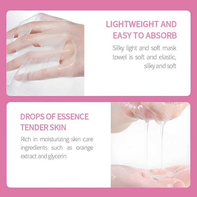 40 Pack Collagen Face Masks Skincare Bulk for All Skin Types,Hydrating Spa Face Mask for Sensitive