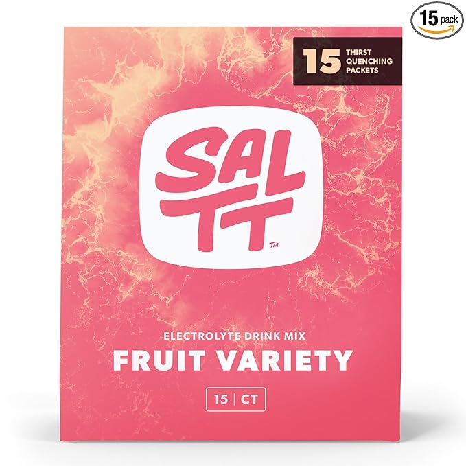 SALTT Electrolytes Powder Packets, Fruit Variety Pack (15 Packets) - Magnesium, Potassium, Sodium