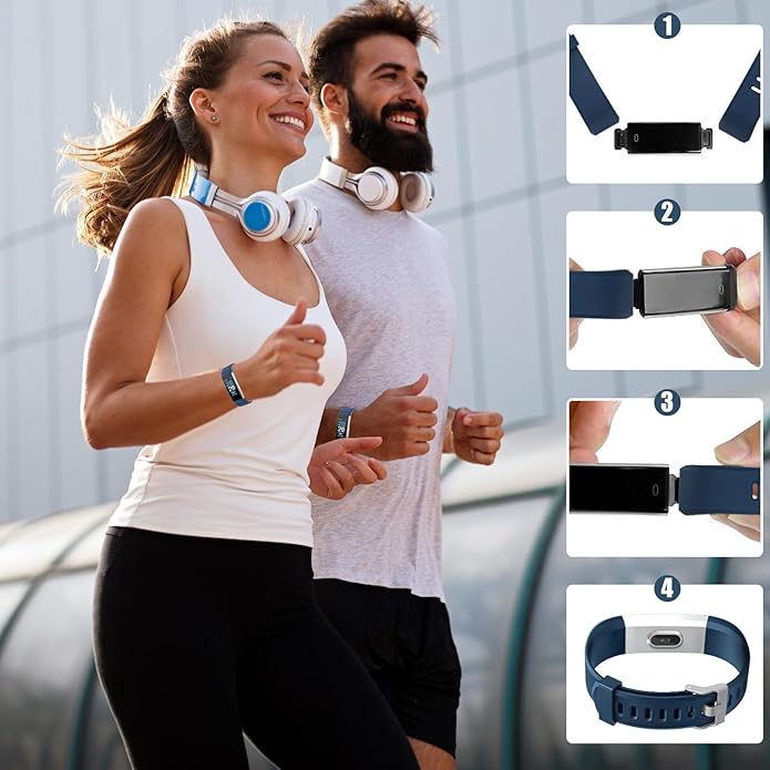Watch Bands Replacement for ID115plus HR, Very Fit Pro Activity Fitness Tracker Wrist Bands Set