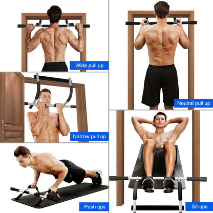 Doorway Pull Up Bar for Home Gym, Padded Grips Chin Up Bars for Door Frame, Heavy-Duty Thickened
