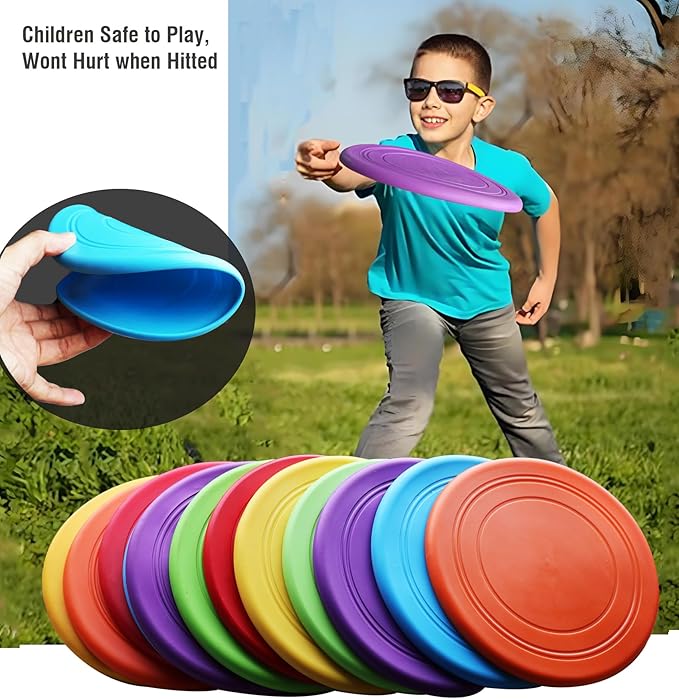 7'' Kids Outdoor Game Flying Discs 12 Pack Party Favors School Teaching Early Education Sports Safe