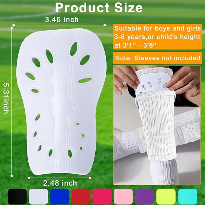 2 Pairs Shin Guards Soccer for Kids,Shin Pads Extra Lightweight Breathable Slide in Shin Guard for