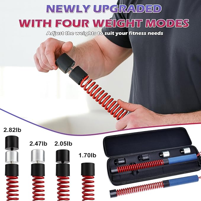 Ropeless Battle Ropes for Home Gym, Adjustable Weight, Weighted Workout Cords for HIIT, Strength