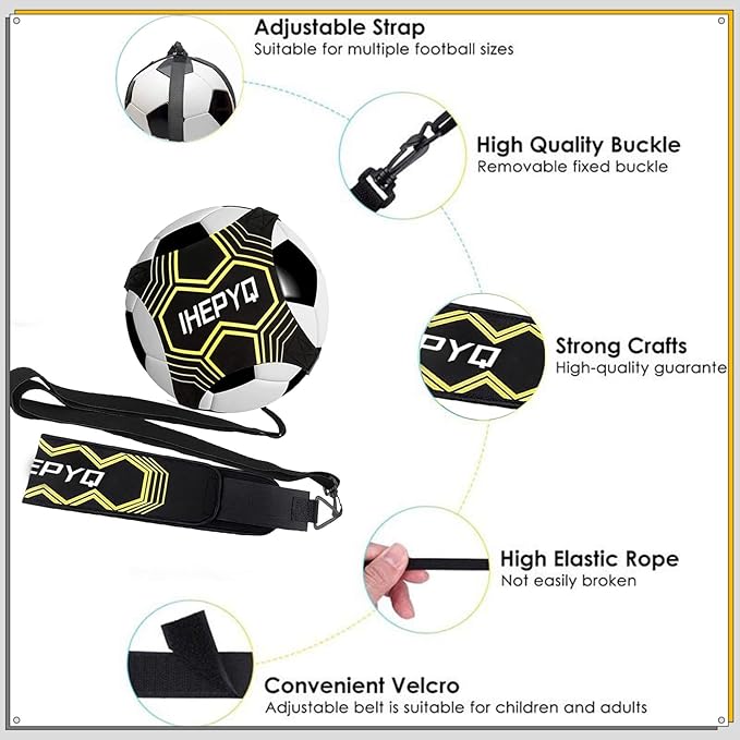 Soccer Agility Training Equipment Set, 12 Rung 20Ft Agility Ladder, 12 Disc Cones, 4 Steel Stakes