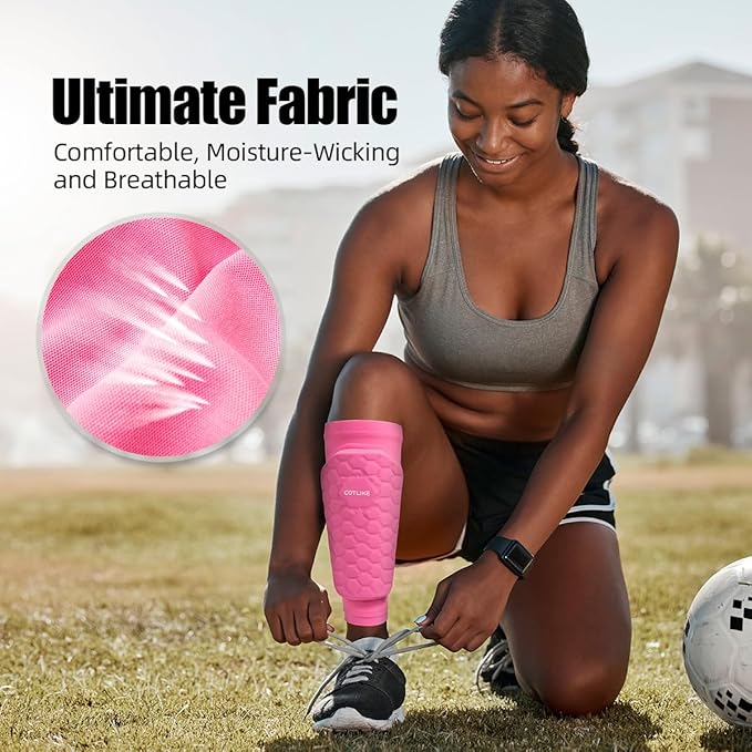 Soccer Shin Guards for Kids Youth Adults, Shin Guard Soccer Sleeves for 2-18 Years Old Boys Girls