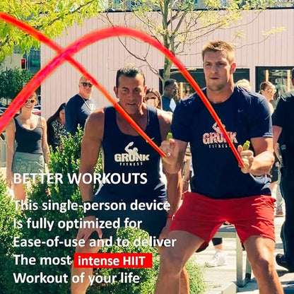 Gronk Fitness Inertia Wave Edition | Dynamic Rubber Battle Ropes Alternative for Home and Gym |