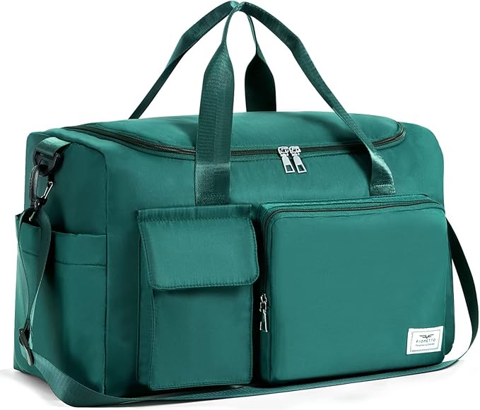 FIORETTO Women's Gym Duffle Bag with Shoes Compartment, 37L Capacity, Ideal for Travel, Gym