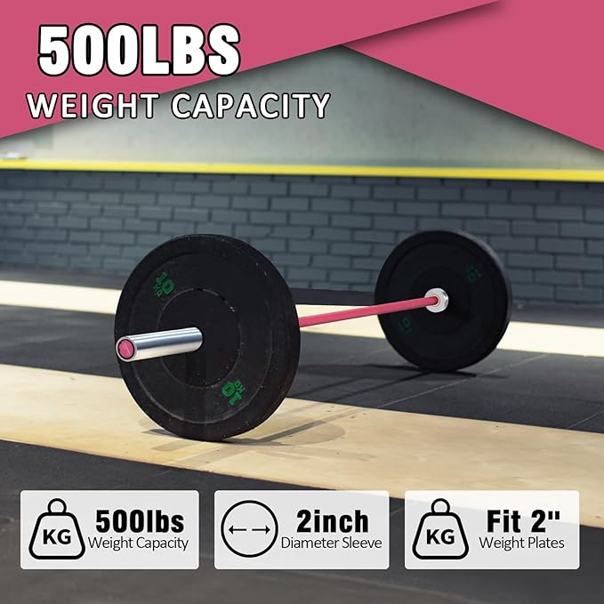 PROOFGOLD 6.6ft/7ft Olympic Barbell Bar 35Lb(15kg)/45LB(20kg) Barbell,Bench Press Bar for Squats