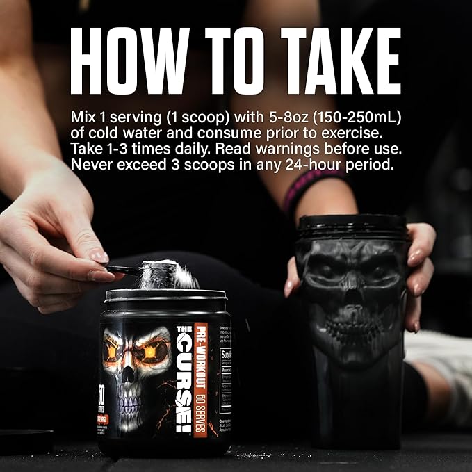 JNX SPORTS The Curse! Pre Workout Powder for Men & Women, Caffeine, Beta-Alanine, Creatine