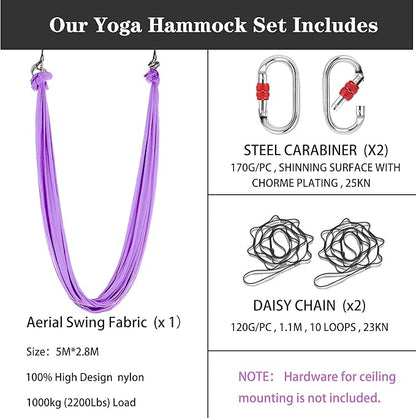 5.5 Yards Aerial Silk Swing Outdoor Hammock Aerial Yoga Swing For Adults,Aerial Yoga Hammocks for