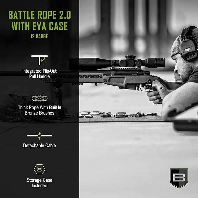 Breakthrough Clean Technologies Shotgun Battle Rope 2.0 w/EVA Case, 12-Gauge, Multi-Color