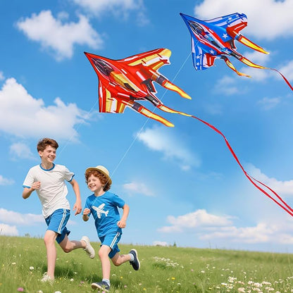 Fighter Jet Kites for Kids & Adults - Durable Airplane Kites for Boys Ages 8-12 & 4-8 with Kite