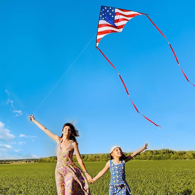Large Delta Kite for Kids & Adults - Easy to Fly Outdoor Kites for Kids Ages 8-10, Perfect for