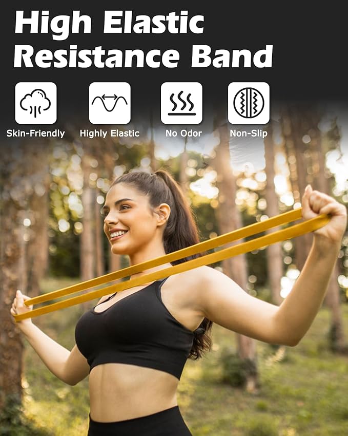 Zacro Resistance Bands, 6 Resistance Levels Pull Up Assistance Bands, Exercise Bands for Men&Women
