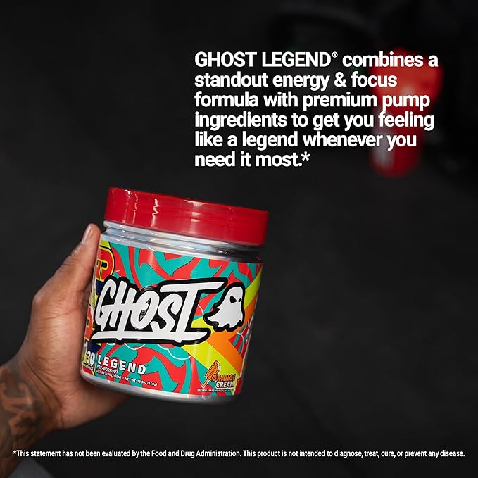 GHOST Legend Pre-Workout Powder, Orange Cream - 30 Servings ??Pre-Workout for Men & Women with