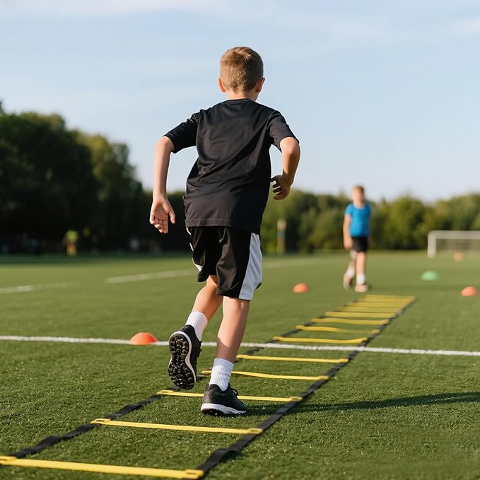 20ft Adjustable Agility Ladder with Carry Bag – Football Training Equipment & Speed Ladder for