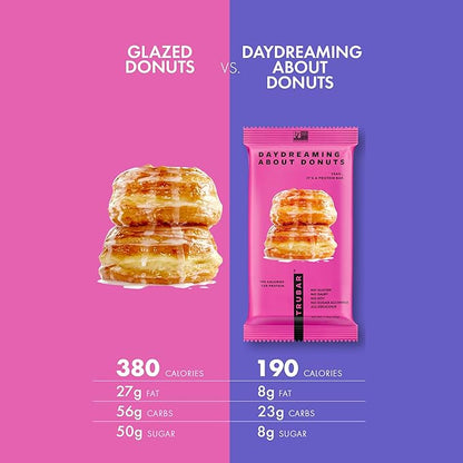 TRUBAR Vegan Protein Bar, Daydreaming About Donuts, Gluten Free, Plant Based, High Fiber, Dairy