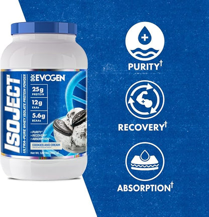 Evogen Isoject - Whey Protein Isolate | Ultra-Pure Whey Protein Powder with Ignitor Enzymes, BCAAs