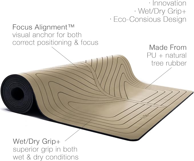 agoy Pro+ Warrior - Premium Non-Slip Yoga Mat – Eco-Conscious Design - PU Mat With Wet/Dry Grip+
