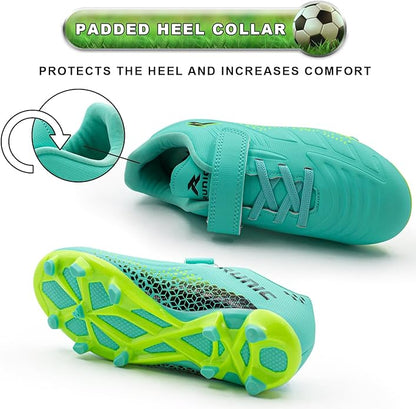 RUNIC Kids Soccer Cleats for Boys and Girls - Small and Big Kid Athletic Outdoor Football Shoes