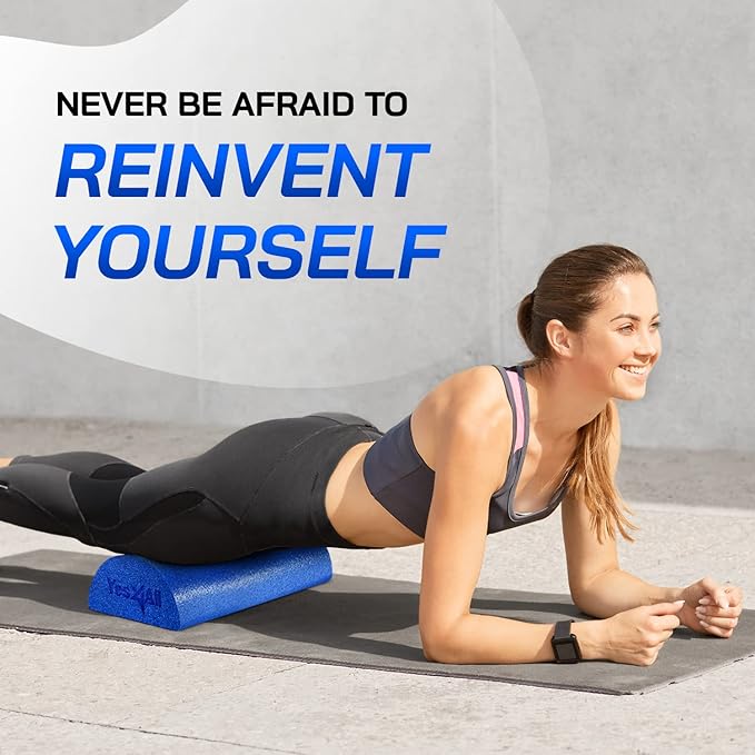 Yes4All Medium Firm Half Foam Rollers for Post-Workout Relaxation, 12/18/24/36 inch PE Foam Roll