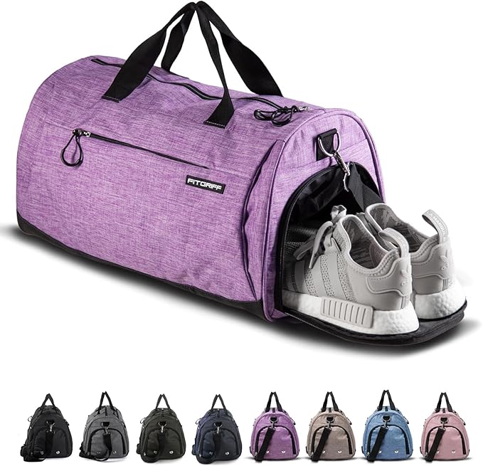 Fitgriff® Gym Bag for Men & Women with Shoe & Wet Compartment - Duffle Bag for Travel, Sports