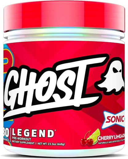 GHOST Legend Pre-Workout Powder, Sonic Cherry Limeade - 30 Servings ??Pre-Workout for Men & Women
