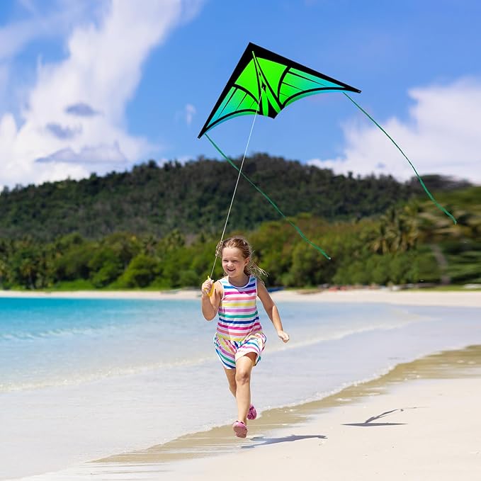 Large Delta Kite for Kids & Adults - Easy to Fly Outdoor Kites for Kids Ages 8-10, Perfect for