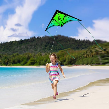 Large Delta Kite for Kids & Adults - Easy to Fly Outdoor Kites for Kids Ages 8-10, Perfect for