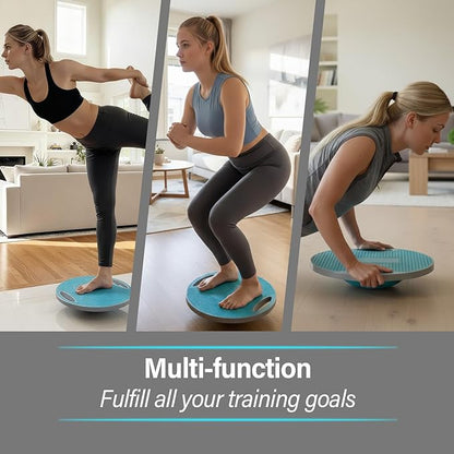 Upgraded Wobble Balance Board for Physical Therapy, Standing Desk & Gym 16 1/3" | Core Trainer with