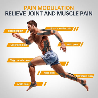 Dimora Kinesiology Tape, 80 Count Precut Strips 4 Rolls, Original Cotton, 10” Elastic Athletic Tape