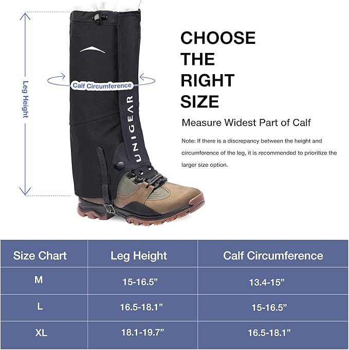 Unigear Snake Gaiters, Puncture-Proof Leg Gaiters, Lightweight, Super Thin, Hunting Gear for