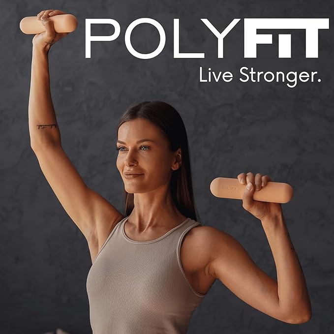 Polyfit Dumbbell Weight Bars for Women - Set of 2 (3.3 LB | 6.5 LB Pair) - Dumbbell Set for