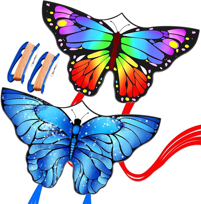 Butterfly Kites for Kids and Adults, Easy to Fly Large Single Line Kite for Boys and Girls - 55" x
