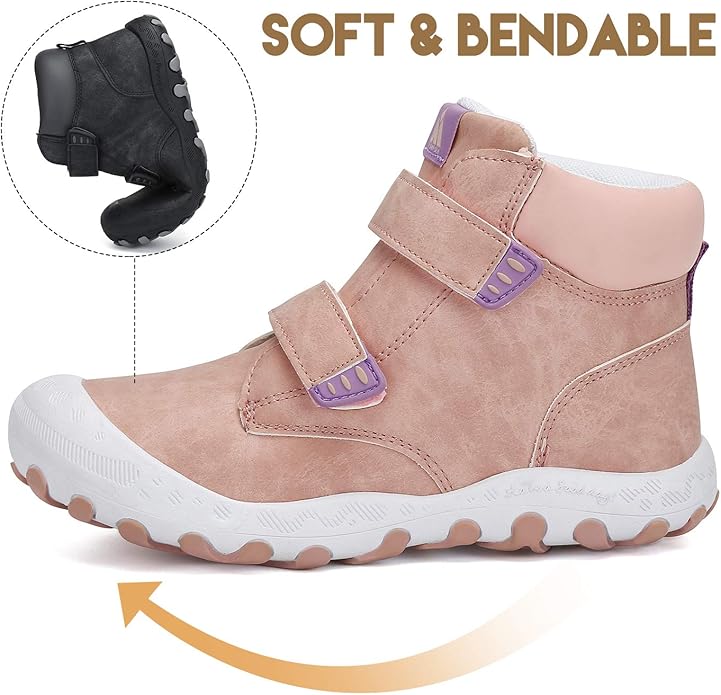 Mishansha Kids Hiking Boots Toddler Girls Boys Hiking Shoes Water-Resistant Anti-Collision Non-Slip
