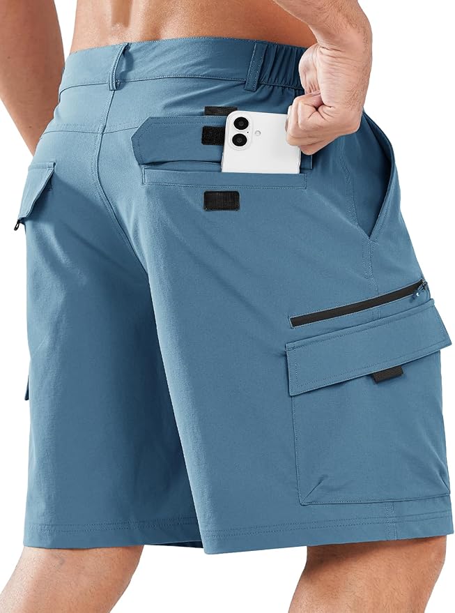 NORTHYARD Men's Cargo Hiking Shorts 9" Lightweight Outdoor Tactical Work Camping Sport Golf Casual