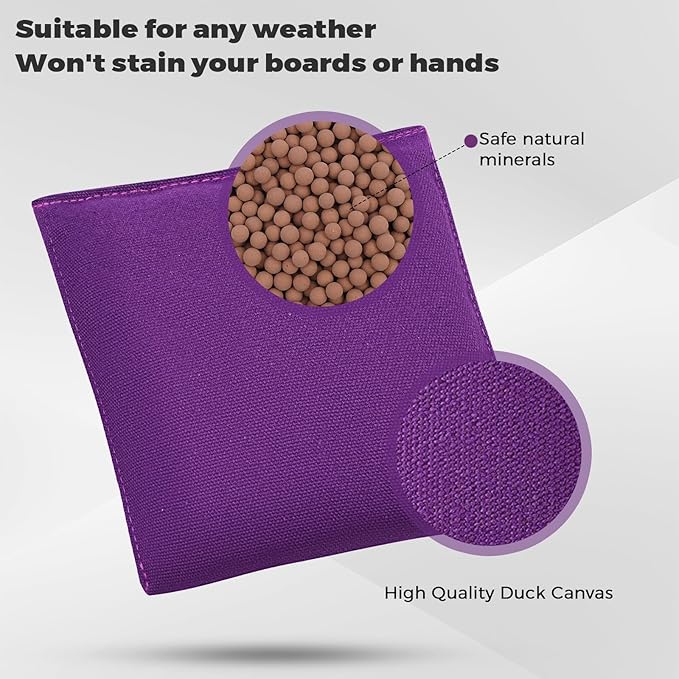Set of 8 Regulation Cornhole Bags Double Sided, Weather Resistant Bean Bags for Cornhole Toss Game
