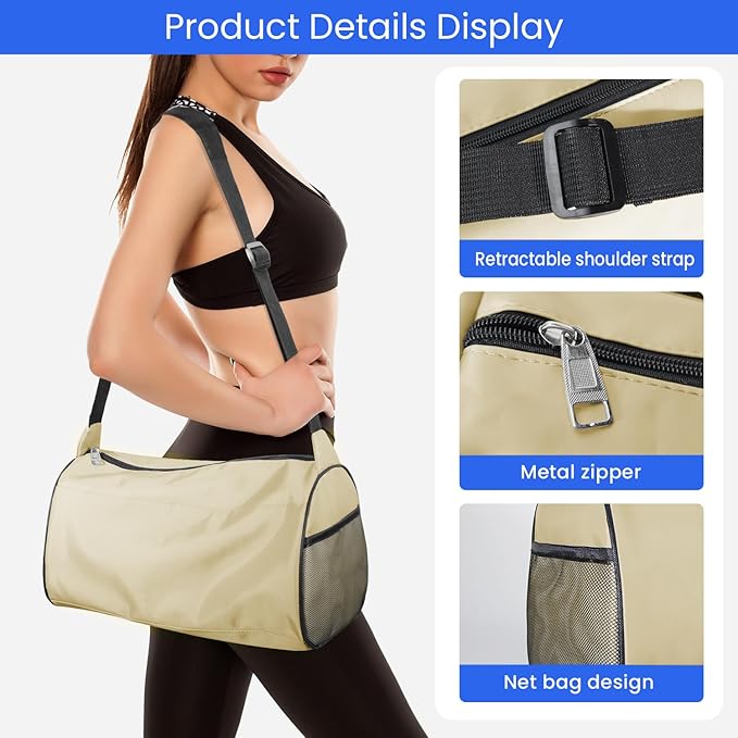 C&F BOGMOST Small Gym Bag for Women & Men,Small Lightweight Duffel Bag Carry On Bags Mini Duffel